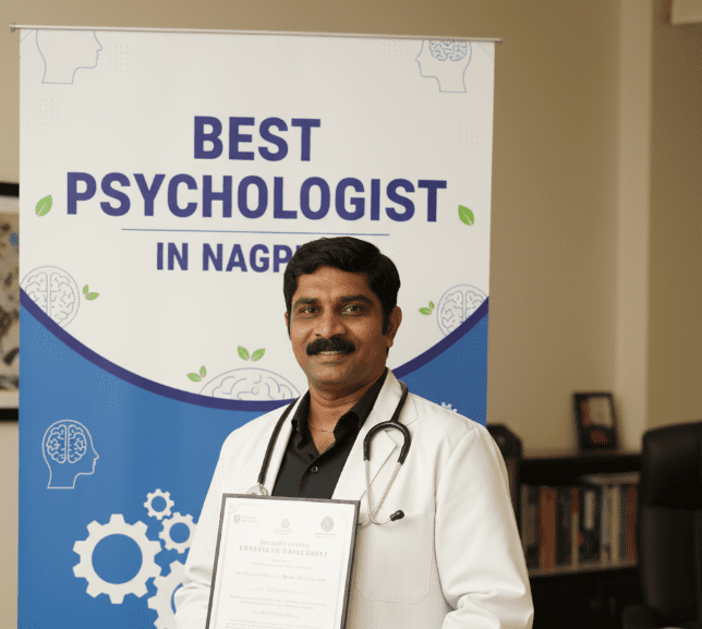 “Dr. Vinod Mune – Best Psychologist in Nagpur during therapy session